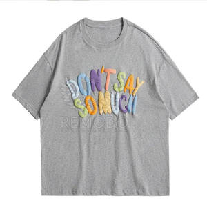 Camisetas de Hombre de Alta Calidad, Cómodas y Transpirables, con Estampado Puff, 100% Algodón, Corte Holgado, Casual, Hechas en Pakistán, con Contraste de Color - Product Image 1