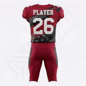 Uniforme de Fútbol Americano Antibacteriano de Poliéster al por Mayor, Impresión por Sublimación Personalizada, Conjunto Único, Ropa Deportiva de Alto Rendimiento para Equipos - Product Image 2