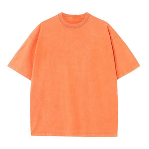 Camiseta de algodón 100% con lavado ácido Unisex, personalizable, de gran tamaño, estampado gráfico Vintage, transpirable, de punto, piedra al por mayor para hombres - Product Image 2