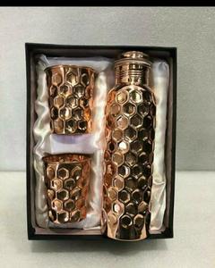 Botella de agua de cobre puro para Yoga, revoluciona la hidratación Mate, sin juntas, a prueba de fugas para beber agua hirviendo - Product Image 3