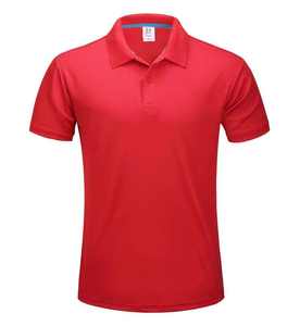 Camisa de manga corta personalizada para hombre, polo deportivo en blanco rojo de secado rápido con estilo formal y patrón impreso - Product Image 1