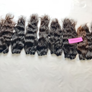 Cheveux humains indiens du Karnataka, 100 % Remy, bruts, non traités, cuticules alignées, couleur naturelle noire, pour femmes, tissage à la machine - Product Image 6