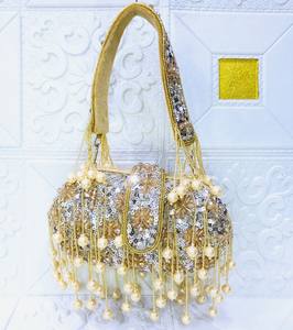 Handcrafted Rhinestone Ethnic Evening <b>Clutch</b> <b>Bag</b> <b>for</b> Women Bridal <b>Wedding</b> Flap Closure Chain Strap Stone Pattern 1-1.9L Capacity - Product Image 3