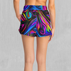 Pantalones cortos de mujer básicos de verano de cintura alta hechos en Pakistán con logotipo personalizado impreso para entrenamiento al por mayor - Product Image 2