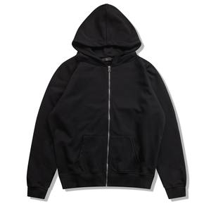 Sweats à capuche 100% coton mélangé de qualité supérieure pour hommes Streetwear respirant avec couleur unie et design personnalisé de base pour l'hiver - Product Image 1