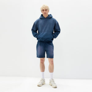 Short d'été vintage en coton délavé à l'acide short pour homme personnalisé délavé au soleil respirant avec cordon de serrage et ceinture élastique - Product Image 6