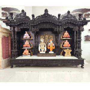 Big Swaminarayan Wooden Mandir for <b>Home</b> Traditional Wooden <b>Temple</b> Manufacturer DST EXPORTS Big Customized Teak Wood <b>Temples</b> USA - Product Image 1