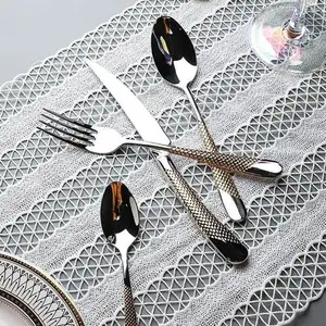 2024 nueva colección de cubiertos de cocina, juego de cubiertos de acero inoxidable decorativo con diseño grabado de esmalte alto, juego de cubiertos - Product Image 1