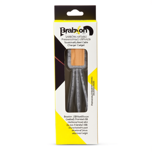 Câble de chargeur USB promotionnel durable Braxton, gadgets écologiques - Product Image 2