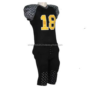 Hombres y mujeres de calidad personalizada que usan uniforme de fútbol americano Hombres sublimados usando uniforme de fútbol americano transpirable tendencia - Product Image 3