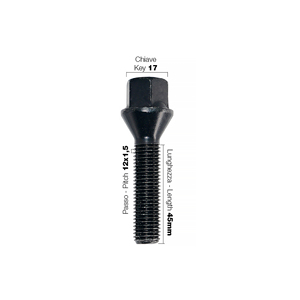 10 pernos negros ch.17 12x1.5 l.45mm - Product Image 2