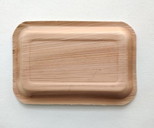 Vente chaude 9.5 "x 6" Assiette à dîner écologique en métal 2.5cm de profondeur Vaisselle de service rectangulaire Design élégant et durable - Product Image 2