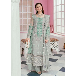embroidered dresses pakistani EMBROIDERED CHIFFON CH13-03 main image 1