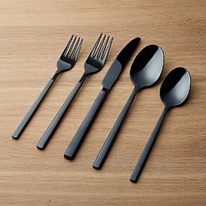 Venta al por mayor de cubiertos para restaurante, juegos de cubiertos de oro rosa, juego de cubiertos de boda de acero inoxidable con mango afilado redondo largo reutilizable - Product Image 2