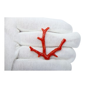 ปะการังแดงแบบอิตาลีทำจากหินอัญมณีธรรมชาติหินปะการังทะเลเมดิเตอร์เรเนียนขัดเงาเรียบเครื่องประดับจี้ปะการังทะเลเมดิเตอร์เรเนียน - Product Image 1