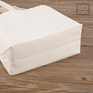 Bolsa de mano ecológica no tejida reciclada con logotipo personalizado, bolsas de compras de tela de algodón con asa de cremallera y serigrafía - Product Image 2