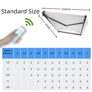 Toldos Motorizados Semi Cassette de Aluminio Tamaño OEM con Luces LED y <span class=keywords><strong>Motor</strong></span> Dooya para Patio, Jardín y Piscina - Product Image 3