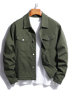 Manufacturer Factory Digital Printing Streetwear Vintage Men Custom Logo <b>Coat</b> Washed Cargo Designer <b>Denim</b> Jacket - Product Image 2