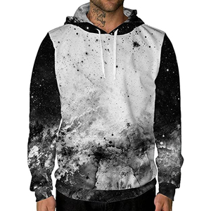 เสื้อสเวตเตอร์แขนยาวแบบสวมหัวพิมพ์ลายเมฆสำหรับผู้ชายดีไซน์พริ้ว - Product Image 3