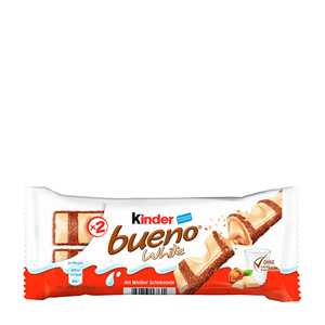 Barre de chocolat blanc Kinder Bueno avec crème de noisettes onctueuse |   Vente au détail et en gros de friandises en vrac, prix d'usine - Product Image 5