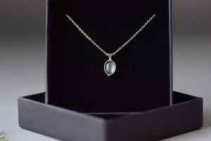 Collier Labradorite en argent fait à la main bijoux en cristal de guérison enroulé de fil cadeau d'anniversaire unique - Product Image 4