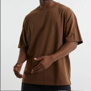 Vente en gros de t-shirt grande taille pour hommes impression de logo personnalisé t-shirt court surdimensionné solide et lourd unisexe 100% coton t-shirt sonnerie - Product Image 1