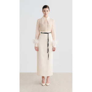 High Quality Elegant HIRA <b>LONG</b> <b>SKIRT</b> Woman Fashion Clothes Custom Packaging Women <b>Skirt</b> Set WHITEANT Substainable Fashion - Product Image 1