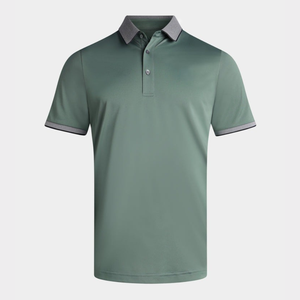Camisetas de polo de golf de alta calidad para hombre, personalizadas disponibles opciones de color, diseño de cuello en contraste para un aspecto moderno de productos de golf - Product Image 4