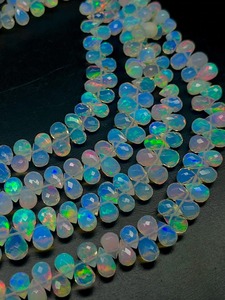 Cuentas de Ópalo Etíope AA, Ópalo de Fuego, Facetadas, Forma de Lágrima y Pera Tallada, 4x5mm, Cuentas de Piedra Facetadas en Forma de Gota - Product Image 3