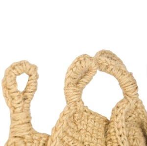 ตะกร้าทำมือเชือกปอกระเจาหยดน้ำตาสำหรับตกแต่งสวนกระถางต้นไม้แขวนผนังสำหรับห้องนั่งเล่น - Product Image 3