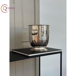 ถังแช่ขวดไวน์สไตล์วินเทจถังใส่น้ำแข็งสำหรับบาร์น้ำแข็งถังเก็บเครื่องดื่มเบียร์สีเงินสแตนเลสขัดเงา - Product Image 4