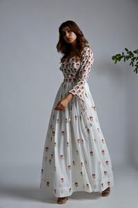 Mini Magenta Blockprint Angrakha Suit Indian Fashion Styling Quality Kurti y pantalones del fabricante indio - Product Image 6