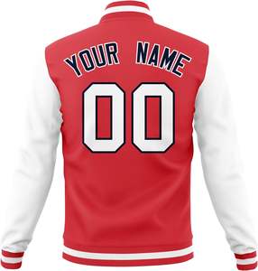 Veste universitaire unisexe personnalisée en gros, veste de baseball en laine, veste vierge de style vintage en toile avec MOQ faible, design pour hommes et femmes - Product Image 3