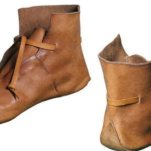 OEM al por mayor 100% zapatos medievales de cuero genuino para los hombres accesorio redondo con cierre de cordones para las estaciones de verano e invierno - Product Image 6