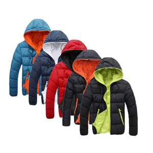 Chaqueta acolchada de invierno con capucha y logotipo personalizado, chaqueta acolchada de algodón a la moda para hombre - Product Image 6