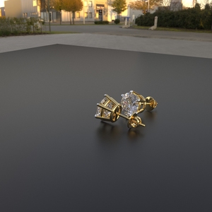 Avarta Bijoux Argent Sterling 92.5 1.50 Carat Chaque Boucles D'oreilles Solitaire Avec Or Polonais pour Filles et Femmes - Product Image 6