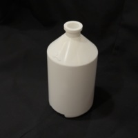 Botella de Medicina Veterinaria Marca APS Modelo C0167, 350-500 ml, Blanca, HDPE/PE, Plástico, Forma Cilíndrica, Bomba Dosificadora, Impresión Serigrafiada