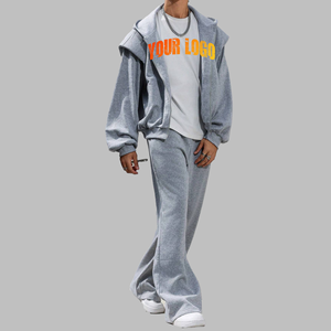 Chándal Deportivo Personalizado para Hombre, Estilo Hip Hop, con Capucha y Pantalones, de Felpa Técnica, Informal, de Algodón para Invierno - Product Image 4