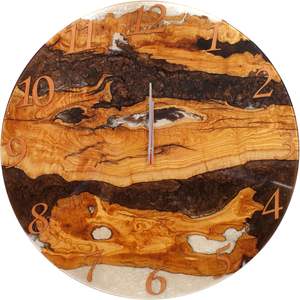 Reloj de Pared de Madera y Resina con Movimiento de Cuarzo de Primera Calidad, Diseño Moderno, Acabados Artísticos para una Decoración Elegante de la Sala de Estar, Venta al por Mayor - Product Image 4