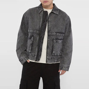 Vente en gros Veste en jean pour hommes Vêtements de ville élégants et décontractés avec impression de logo personnalisé disponible OEM Veste d'hiver - Product Image 1