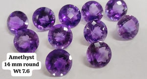 Opale de cristal de perle d'améthyste de pierre précieuse en vrac de 14mm avec le matériel minéral de certificat d'IGI - Product Image 1
