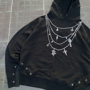 เสื้อฮู้ดดี้ผ้าเฟรนช์เทอร์รี่ทรงโอเวอร์ไซส์หนานุ่มสไตล์ใหม่สำหรับฤดูหนาว เสื้อสตรีทแวร์แบบสวมหัว พิมพ์ลายผ้าฝ้าย เสื้อฮู้ดดี้สั่งทำพิเศษ - Product Image 2