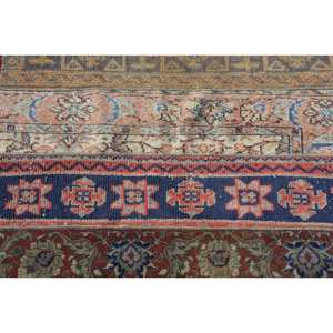 Tapis turc traditionnel rouge noir Vintage 2,8X3,4 pieds Patchwork en latex de laine de grande taille pour le décor de couloir de salon pour les adolescents - Product Image 5