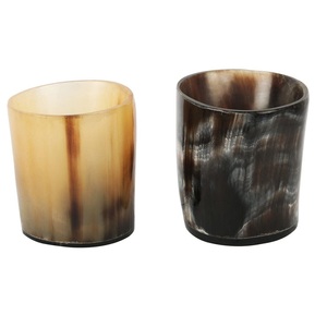 Verre en corne naturelle sculpté à la main personnalisé de haute qualité en gros pour le vin bière eau maison Restaurant hôtel inspiré de l'Inde - Product Image 1