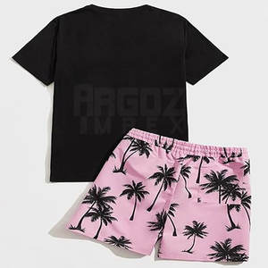 Meilleure vente Ensemble deux pièces décontracté d'été pour hommes T-shirt et short respirants avec logo personnalisé pour les loisirs et les activités de plein air - Product Image 2