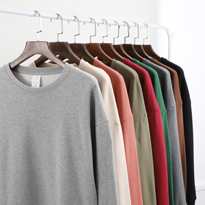 Stock prêt vente en gros pull à col rond personnalisé sweats à col rond 320g 100% coton hommes pull en tissu tricoté expédition DDP - Product Image 3