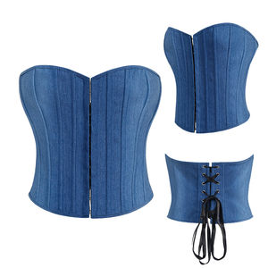 ชุดคอร์เซ็ทและชุดรัดทรงสตรีแบบหลวมสีน้ำตาลสไตล์สตีมพังค์ทำจากเหล็กพร้อมสายรัดด้านหลังแบบผูกเชือกสำหรับผู้หญิง - Product Image 5