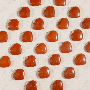 Wholesale Hot Selling Premium Quality Red Jasper Heart Shape Pendants Unisex Fashion Jewelry Emotional Healing For Meditation - Product Image 3