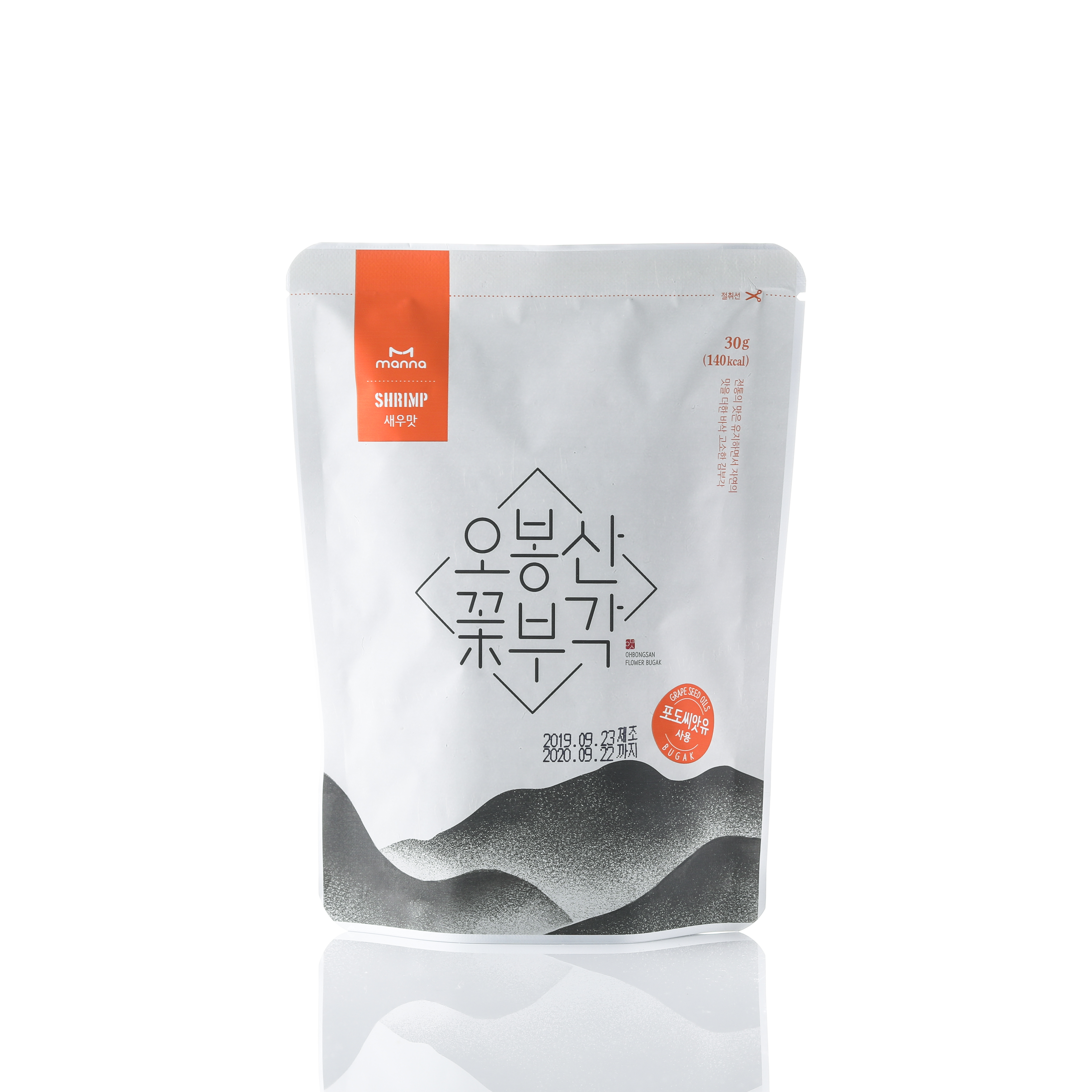 [Ohbongsan Flower Bugak] Цветок Bugak со вкусом креветки Хрустящие цветущие закуски Корейский Традиционный хрустящий аромат морепродуктов ручной работы
