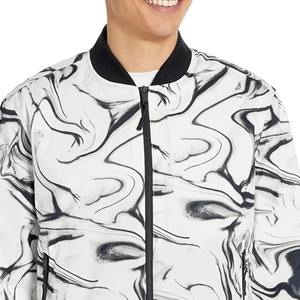 Veste bomber légère de couleur unie à fermeture éclair sur le devant pour homme, prix de gros, best-seller - Product Image 3